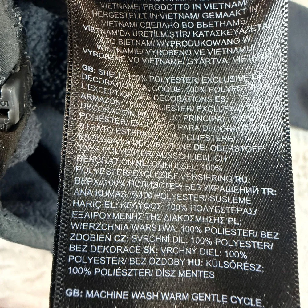 The North Face Boys Glacier Fleece Jacket Full Zip Black XS 6